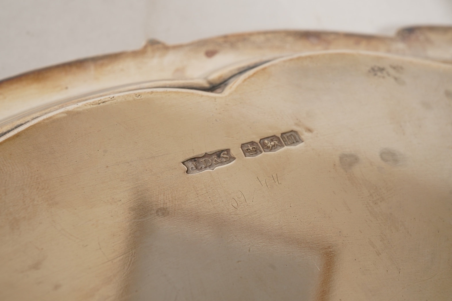 A George V silver salver, by James Dixon & Sons